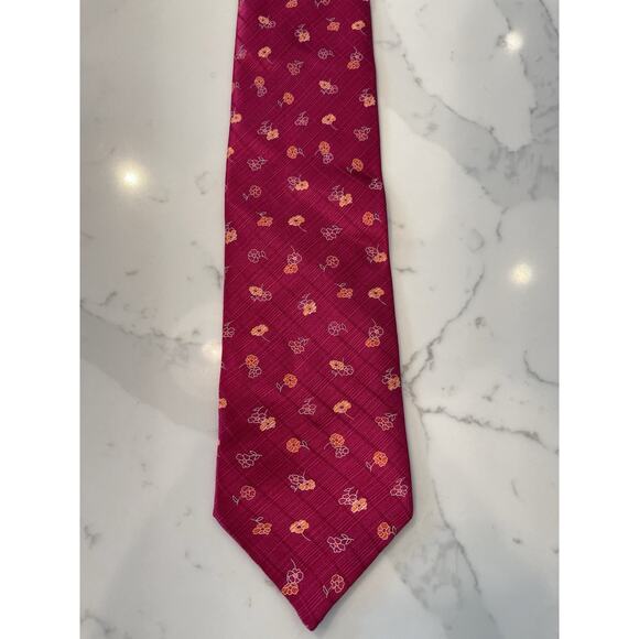 DOLCEPUNTA Cuzzens Luxury Floral Foulard Italian 100% Silk Tie XL 61.25 x 3.75 - Picture 3 of 7